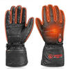 Savior Heated Leather Gloves featuring battery-powered heating elements for warmth and comfort in cold conditions.