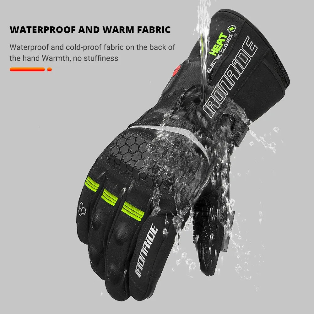 Removable batteries allow safe cleaning, and spot-cleanable surfaces make the gloves easy to maintain.
