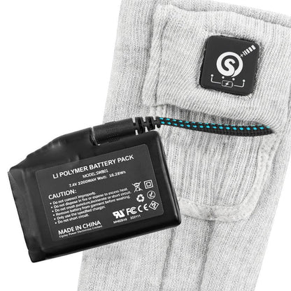 Savior Heated Socks battery pack for rechargeable heated socks, providing warmth and comfort for outdoor activities.