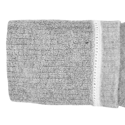 Savior Heated Socks detail showing the soft gray fabric and knitted design, promoting warmth and comfort.
