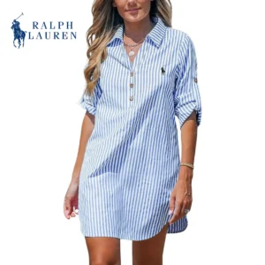 Ꮢаlрh Ꮮаurеn - Robe Chemise Femme à Rayures